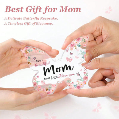 Beautiful Butterfly Shaped Acrylic Plaque: A Heartwarming Gift to Mom