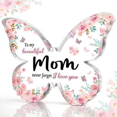 Beautiful Butterfly Shaped Acrylic Plaque: A Heartwarming Gift to Mom