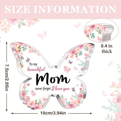 Beautiful Butterfly Shaped Acrylic Plaque: A Heartwarming Gift to Mom