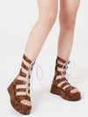 Bohemian Bliss: Summer Wedges High Heels Roman Sandals for the Fashion-Forward Woman