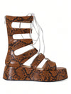 Bohemian Bliss: Summer Wedges High Heels Roman Sandals for the Fashion-Forward Woman