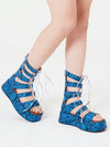 Bohemian Bliss: Summer Wedges High Heels Roman Sandals for the Fashion-Forward Woman