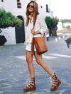 Bohemian Bliss: Summer Wedges High Heels Roman Sandals for the Fashion-Forward Woman