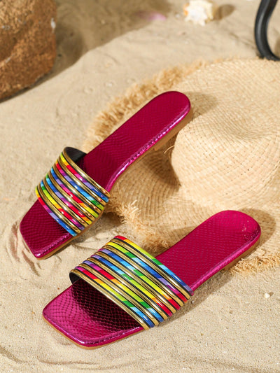 Trendy 2024 New Arrival: Women's Flat Beach Sandals Slippers - Non-Slip and Stylish