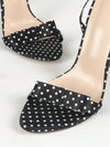 Polka Dot Perfection: Women's Peep Toe Stiletto Heeled Sandals - Sexy and Stylish for Party