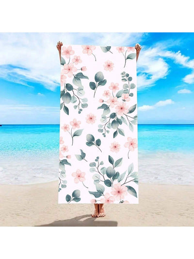 Ultimate Summer Fun: 1pc Large Beach Towel - Ultra Absorbent, Windproof, Sun Protective - Perfect for Beach Party, Camping, Dry Travel - Vacation Essential Gift for Kids, Men, Women, Girls, Boys - 59"X29" - A Must-Have Summer Necessity