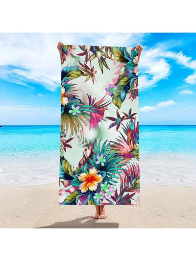 Ultimate Summer Fun: 1pc Large Beach Towel - Ultra Absorbent, Windproof, Sun Protective - Perfect for Beach Party, Camping, Dry Travel - Vacation Essential Gift for Kids, Men, Women, Girls, Boys - 59"X29" - A Must-Have Summer Necessity