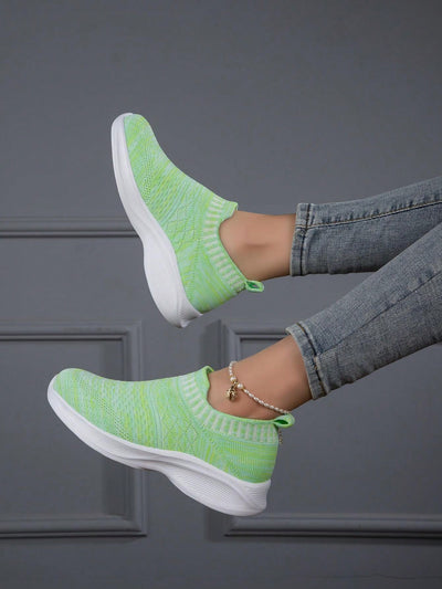 Cozy Comfort and Style: Women's Knit Sock Shoes for Walking and Running