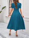 Flirty and Feminine: Women's Puff Sleeve Waist-Cinched Dress