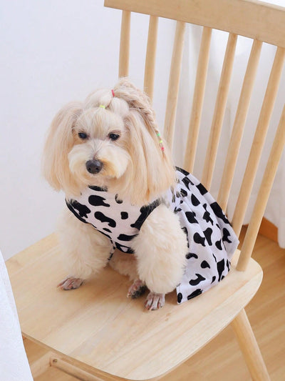 Moo-velous Milk Print Dress for Stylish Pets this Spring & Summer