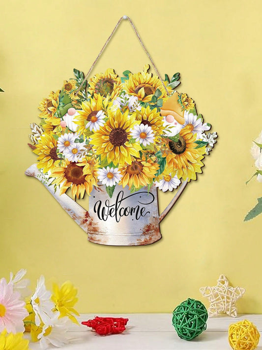 Welcome guests to your farmhouse porch with our Rustic Sunflower Hanging Sign. Made of high-quality wood, this sign features a charming and timeless sunflower design. The perfect addition to your rustic decor, this sign will add warmth and character to your porch and impress all who visit.