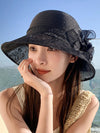 Elegant Vintage Flower Sun Hat for Women: Perfect for Summer Fun and Travel!