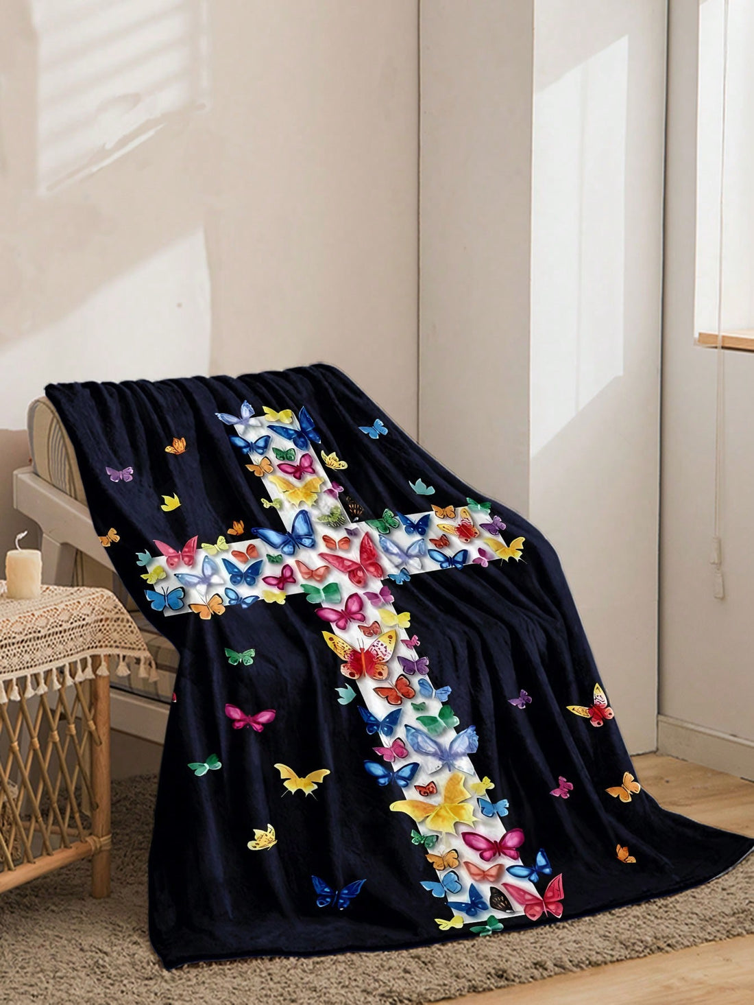 Introducing the perfect gift for believers - Divine Comfort: Cartoon Jesus Butterfly Flannel <a href="https://canaryhouze.com/collections/blanket" target="_blank" rel="noopener">Blanket</a>. Made of soft flannel material, this blanket features a unique design of Jesus surrounded by butterflies, symbolizing hope and transformation. Provide warmth and comfort while reminding loved ones of their faith.