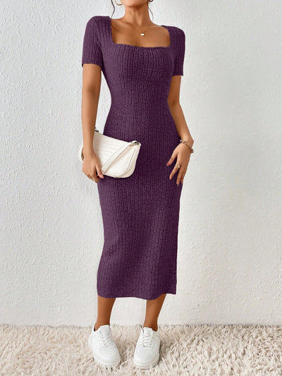 Elegance Defined: Frenchy Square Neck Maxi Dress