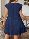 Chic Plus Size A-Line Ruffled Border Dress - Perfect for Casual Summer Days