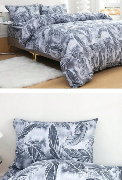 Visa Super Soft Comfortable Breathable Bedding Set - 3pcs Duvet Cover & Pillowcase | Ideal for Bedrooms and Guest Rooms(1*Duvet Cover   2*Pillowcases, Without Core)