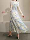 Blooming Beauty: Women's Floral Printed Long Dress - Perfect for Vacation