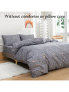 Super Soft and Breathable Brushed Bedding Set - Light Gray Three-Piece Set