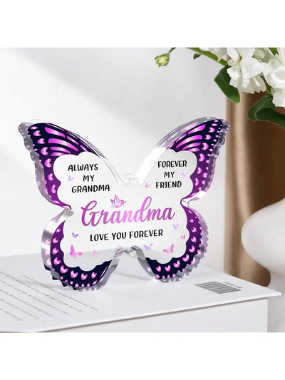 Beautiful Butterfly Shaped Acrylic Plaque: The Perfect Gift for Grandma