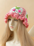 Stay cozy and stylish in our Pretty in Pink Fisherman Hat, handmade with a unique cherry pattern knit. This hat is perfect for any outdoor adventure, keeping you warm and fashionable with its soft and durable material. Elevate your winter look with this one-of-a-kind hat.