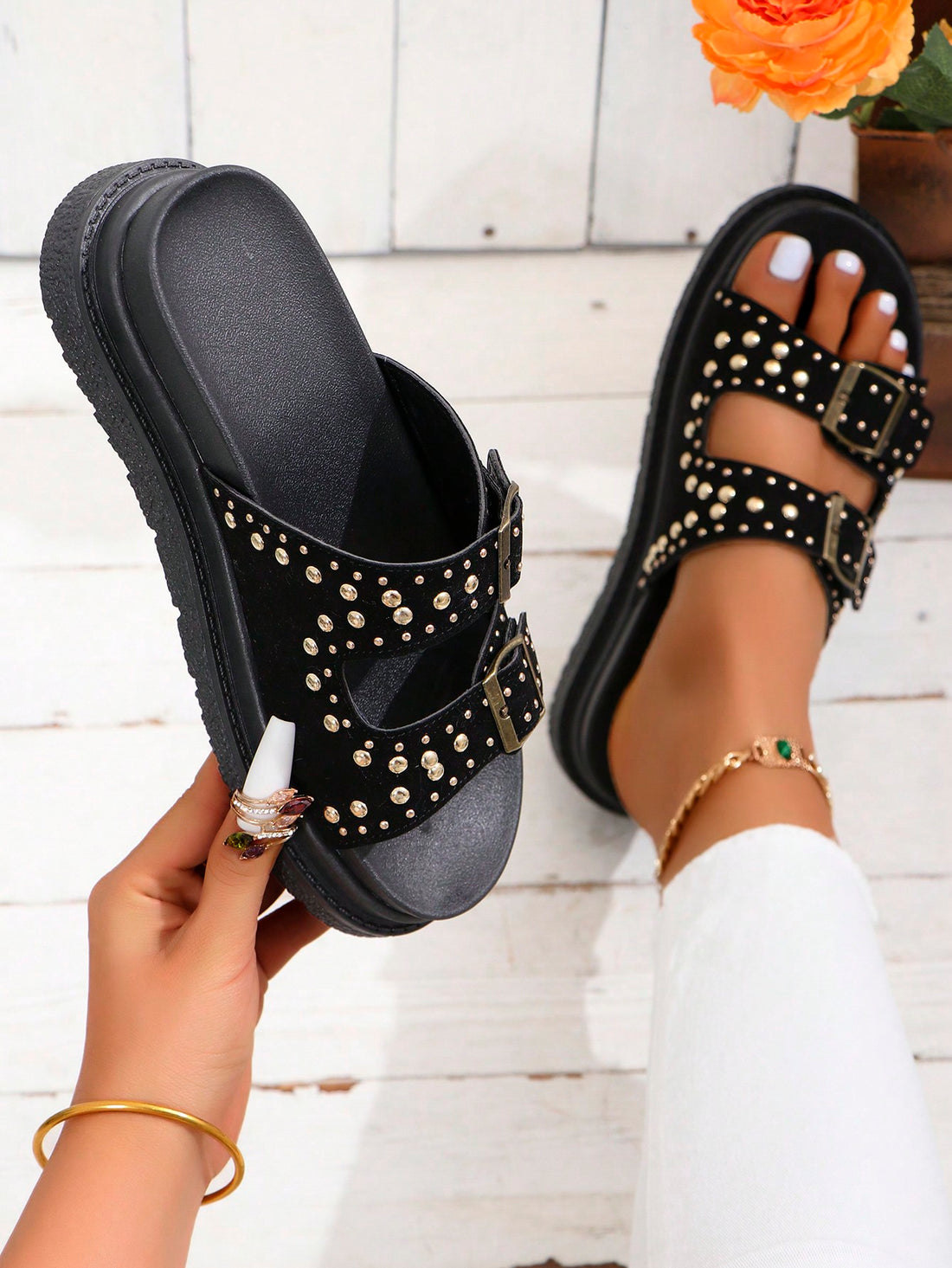 Step into summer fun with these Plus Size Women’s European American Outdoor Beach Sandals! Featuring a trendy thick sole, they offer both comfort and style for all your casual adventures. Perfect for beach days or city strolls, these sandals bring a playful vibe to your warm-weather wardrobe while keeping your feet supported and cool.