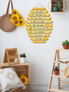 Bee Kind: Honeycomb Shape Wall Wood Hanging Plaque for Rustic Home Decor