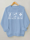 Essence of Comfort: Loose-Fit Round Neck Letter Print Sweatshirt