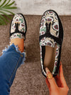 These stylish Floral Buckle Flat <a href="https://canaryhouze.com/collections/women-canvas-shoes?sort_by=created-descending" target="_blank" rel="noopener">Shoes</a> offer both comfort and style for the autumn and winter seasons. With their floral design and buckle detail, they add a touch of elegance to any outfit. The flat sole ensures all-day comfort, perfect for long walks or a day at the office. A must-have for any fashionable and practical wardrobe.