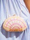 Chic Shell Pattern Embroidered Clutch Bag - Perfect for Any Occasion