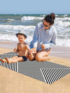 Bohemian Bliss: Stripe Printed Beach Towel for Swimming, Camping, Yoga, Diving, and Travel