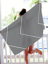 Bohemian Bliss: Stripe Printed Beach Towel for Swimming, Camping, Yoga, Diving, and Travel