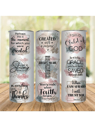 Faithful Sips: Christian-Inspired Stainless Steel Tumbler - Perfect for Summer and Winter - Ideal Valentine's Day Gift!