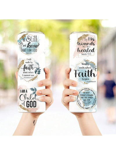 Faithful Sips: Christian-Inspired Stainless Steel Tumbler - Perfect for Summer and Winter - Ideal Valentine's Day Gift!