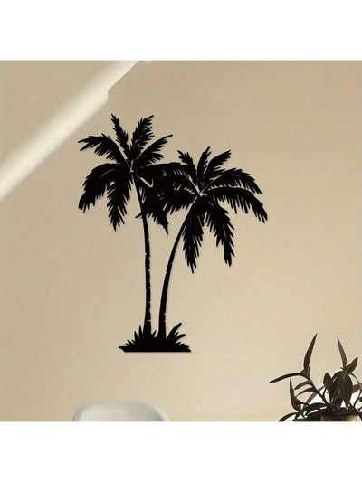 Tropical Tranquility: Metal Palm Tree Wall Art for Beach House Decor