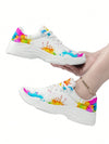 Introducing Watercolor Chic: Large Size Outdoor <a href="https://canaryhouze.com/collections/women-canvas-shoes?sort_by=created-descending" target="_blank" rel="noopener">Sneakers</a> for Women. Designed for the fashionable woman on-the-go, these sneakers feature vibrant watercolor designs and a durable construction for outdoor wear. Stay stylish and comfortable with every step.