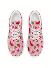 Watermelon Fun: Women's Breathable Mesh Platform Sneakers with Plus Size Options