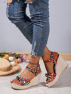 Summer Ready: Women's Printed Wedge Sandals with Waterproof Platform