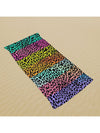 Colorful Leopard Print Microfiber Beach Towel: Fun in the Sun for Men and Women