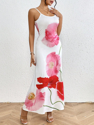 Summer Bloom: Floral Printed Spaghetti Strap Dress