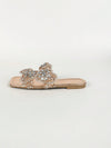 Chic Champagne-Colored Heart Shaped Rhinestone Sandals: Perfect Gifts for Your Lover