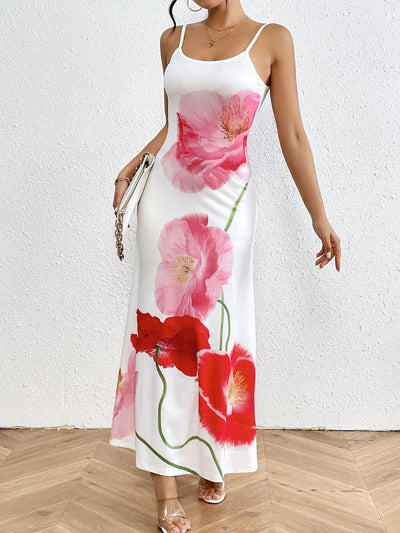 Summer Bloom: Floral Printed Spaghetti Strap Dress