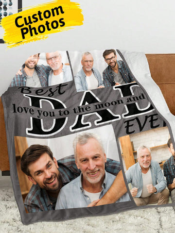This custom photo blanket makes for the perfect Father's Day gift for the best dad ever! Personalize it with your favorite family photo for a thoughtful and unique present. Made with high-quality materials, this blanket is both functional and sentimental. Show your dad how much you care with this one-of-a-kind gift.