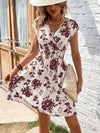 Blooming Beauty: Clasi Floral Print Surplice Neck Dress