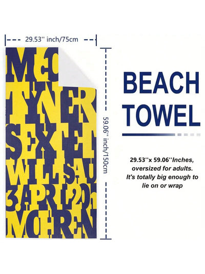 Ultimate Beach Towel: Super Absorbent, Sand-Proof, & Sun Protective - Perfect for Beach Party, Camping, Travel, and Holiday Gift Giving