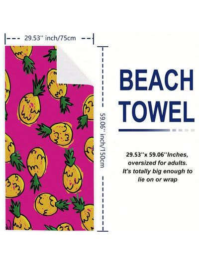 Ultimate Beach Towel: Super Absorbent, Sand-Proof, & Sun Protective - Perfect for Beach Party, Camping, Travel, and Holiday Gift Giving