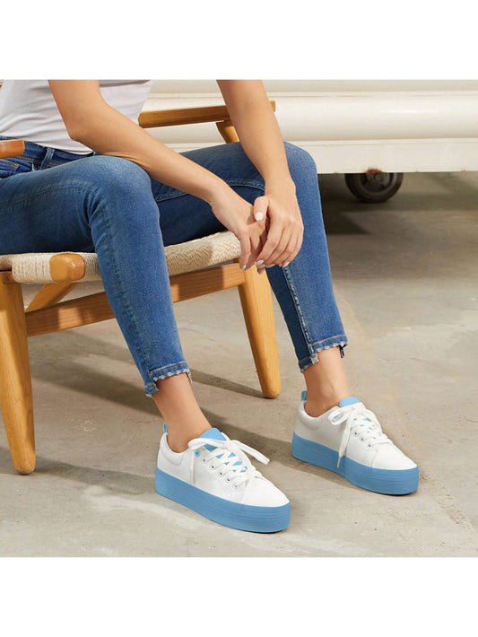 These Leather Lace-Up Platform <a href="https://canaryhouze.com/collections/women-canvas-shoes?sort_by=created-descending" target="_blank" rel="noopener">Sneakers</a> are designed for both casual walking and tennis. The stylish design is combined with comfortable materials, creating a perfect blend of fashion and functionality.