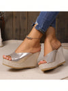 Golden Goddess: Women's Fashionable Slingback Platform Wedge Sandals