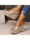 Golden Goddess: Women's Fashionable Slingback Platform Wedge Sandals