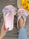 Summer Beach Vacation Bowknot Slipper: Stylish and Comfortable Women's Plastic Slippers