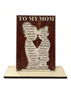 Chic Wooden Plaque Ornament: Perfect Mother's Day Gift for Home and Office Decor